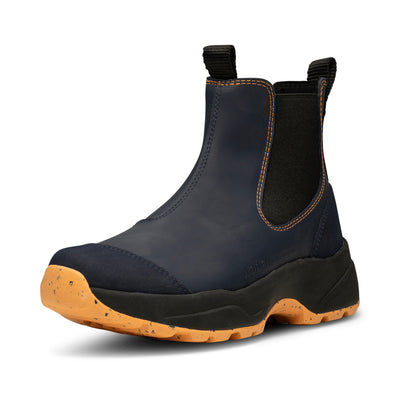 WODEN Siri Waterproof Rubber Boots 1002 Dark Navy/Papaya