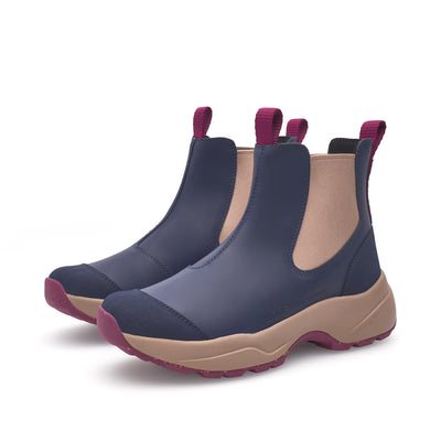 WODEN Siri Waterproof Rubber Boots 286 Dark Navy/Taupe