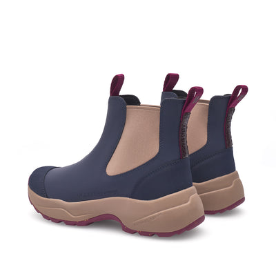 WODEN Siri Waterproof Rubber Boots 286 Dark Navy/Taupe
