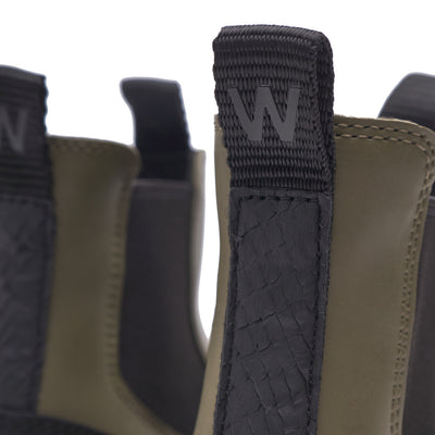 WODEN Siri Waterproof Rubber Boots 786 Dark Olive/Black