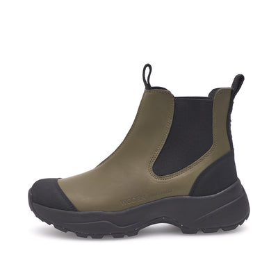 WODEN Siri Waterproof Rubber Boots 786 Dark Olive/Black