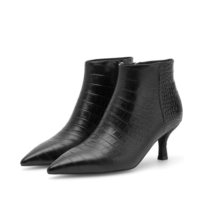 WODEN STB WOMENS Vera Croco Heels 020 Black