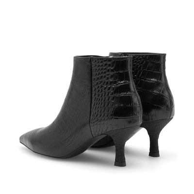 WODEN STB WOMENS Vera Croco Heels 020 Black