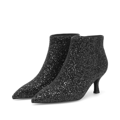 WODEN STB WOMENS Vera Glitter Heels 020 Black