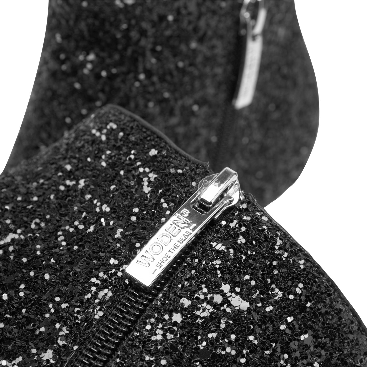 WODEN STB WOMENS Vera Glitter Heels 020 Black