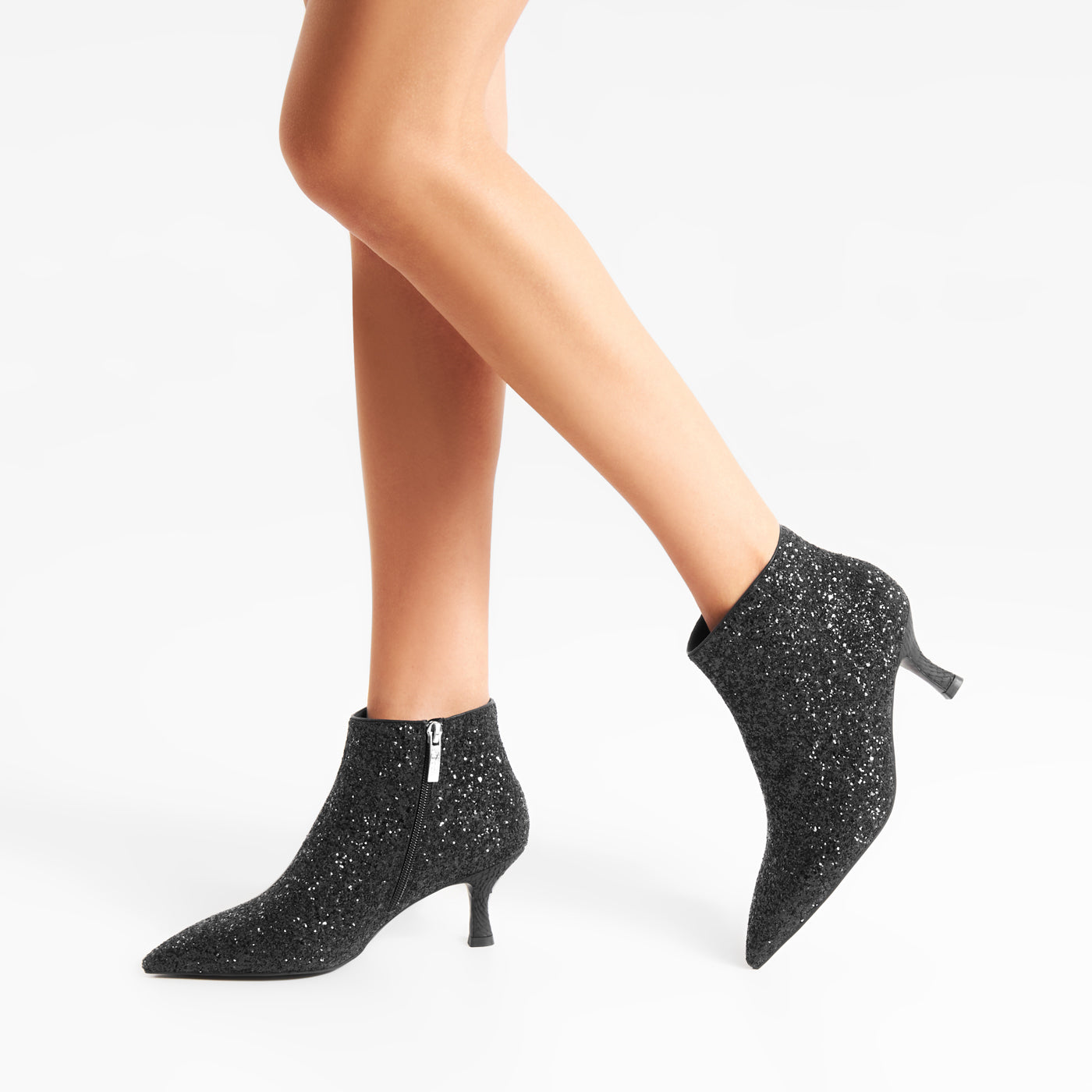 WODEN STB WOMENS Vera Glitter Heels 020 Black
