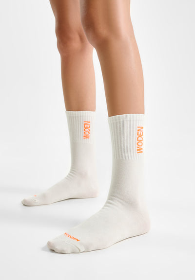 WODEN WODEN Sock Shoes 944 Whisper White/Tiger