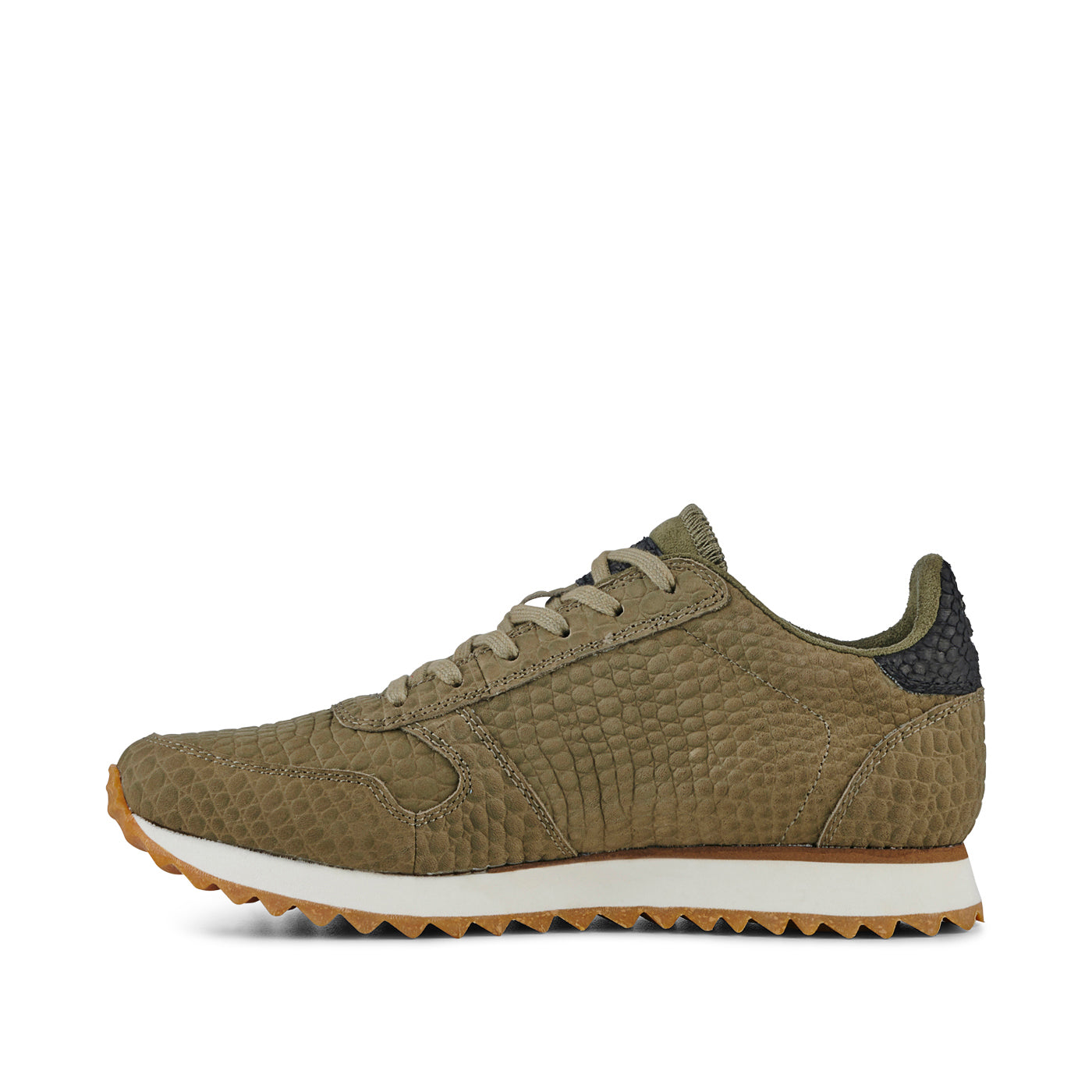 WODEN Ydun Croco II Sneakers 295 Dark Olive