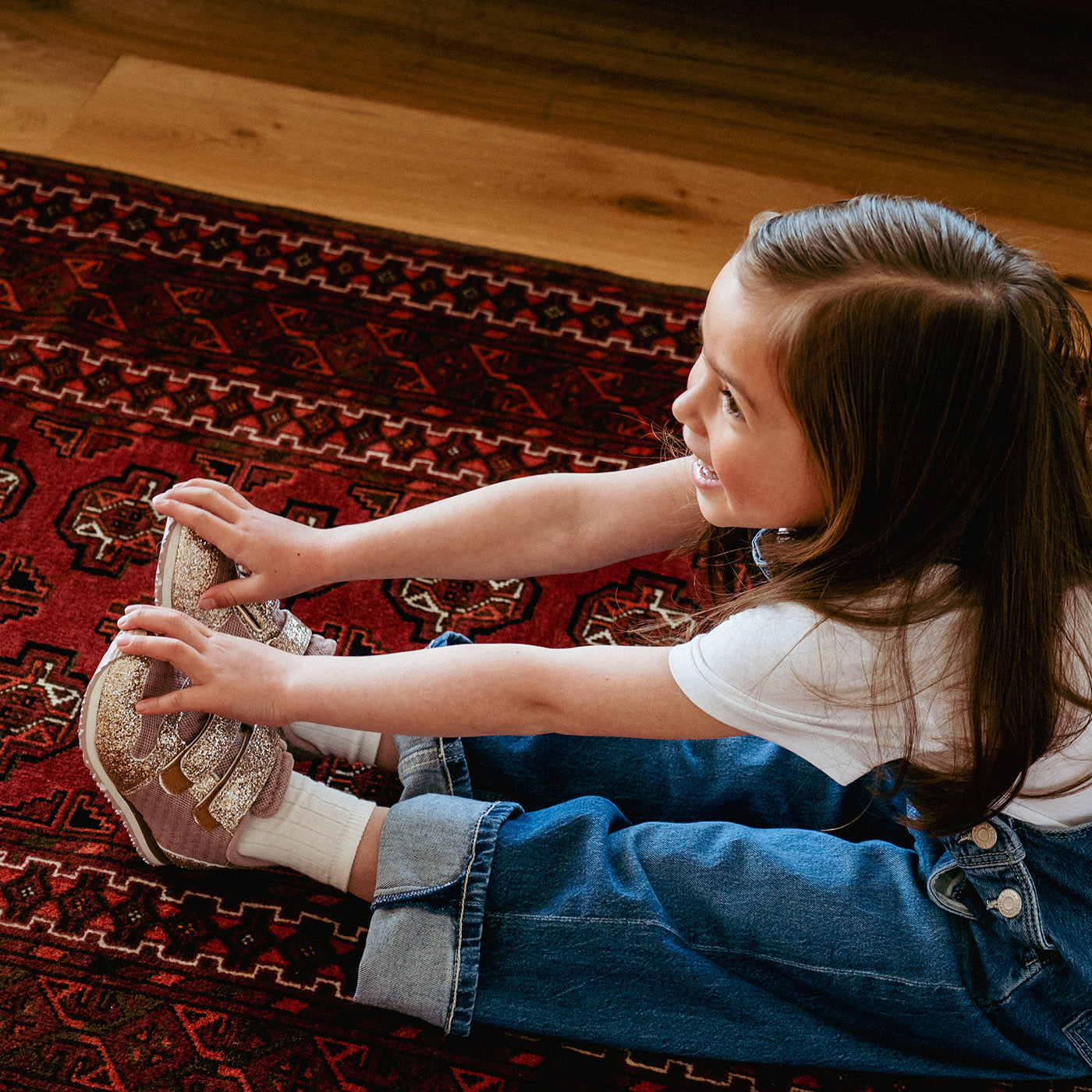 WODEN KIDS Ydun Glitter Kids Sneakers 800 Dry Rose