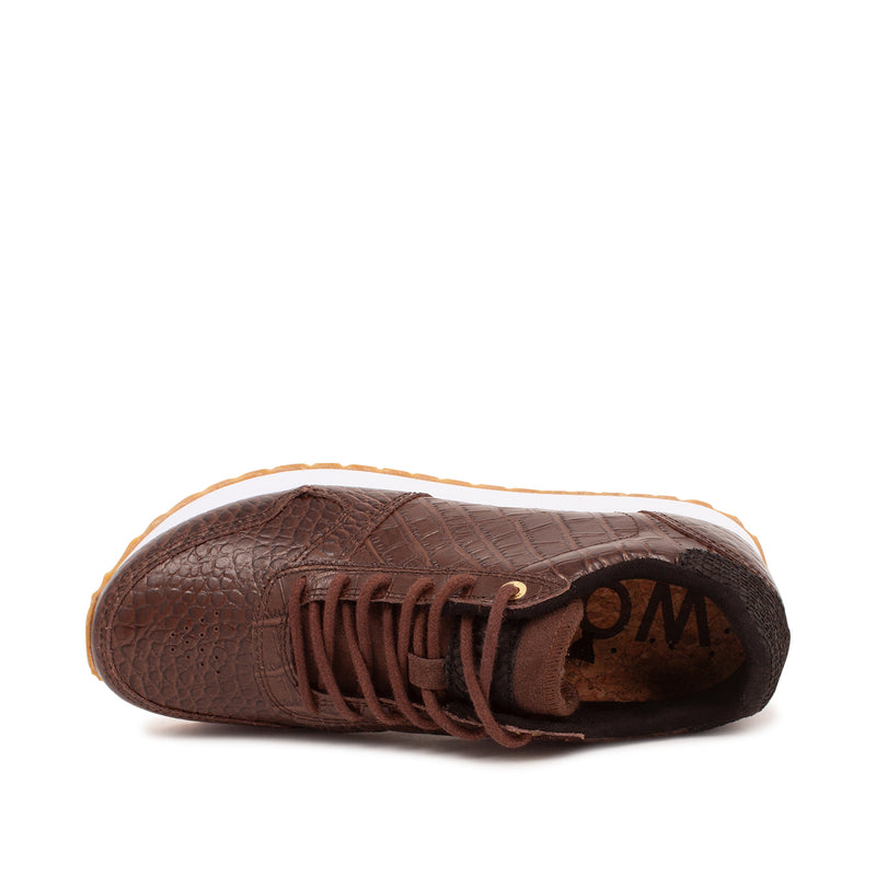 WODEN Ydun Shiny Leather Sneakers 648 Potting Soil