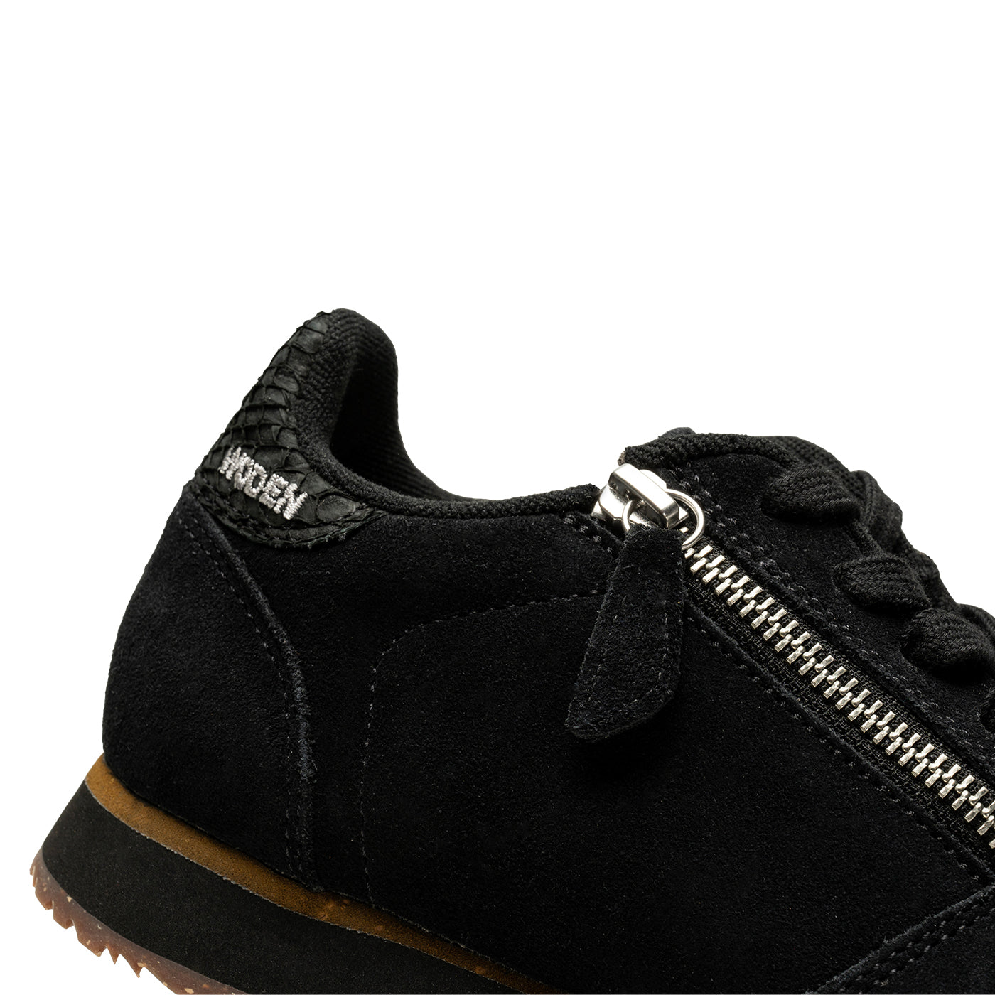 WODEN Ydun Suede Zipper Sneakers 020 Black