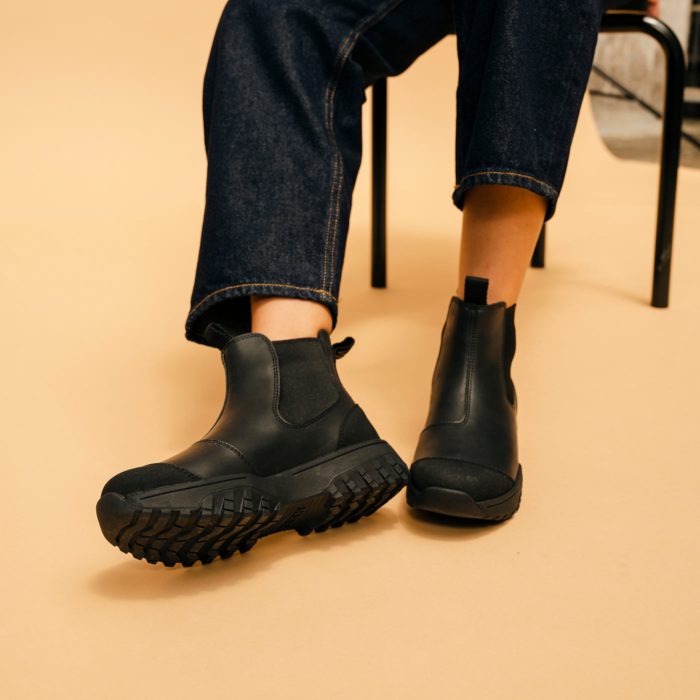 WODEN Magda Track Waterproof Rubber Boots 020 Black