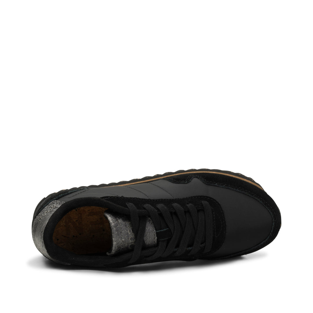 Plateau sneaker schwarz leder hot sale